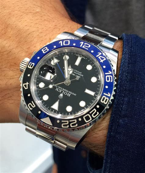 rolex gmt master ii batman mit jubi band|Rolex GMT Master 2 hands on.